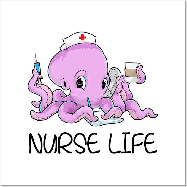 Nursing Nurse Life Hospital Caregiver Wall Art by bigD